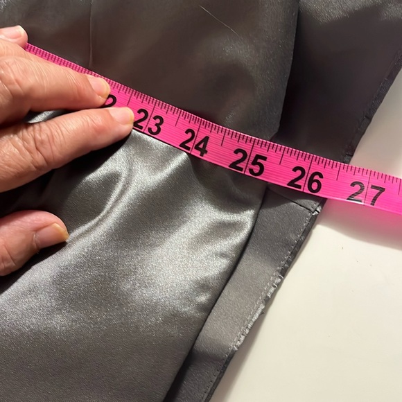 NWOT Alfred Angelo Top -Grey formal one shoulder ruched Satin top Sz 18 - Picture 12 of 12